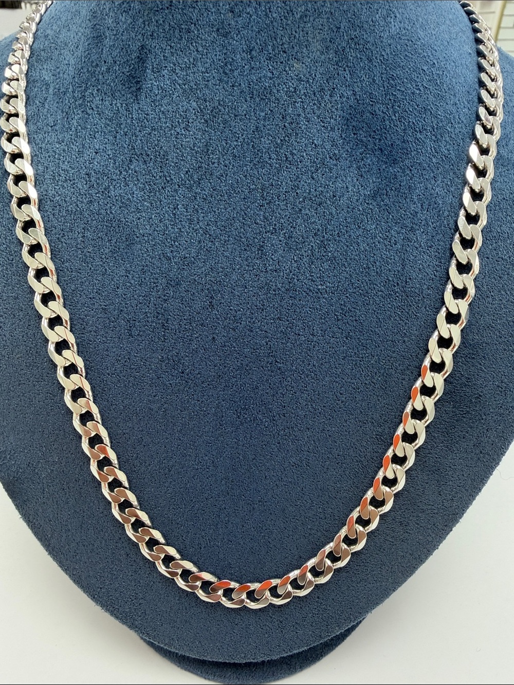 Sterling Silver Curb Chain Necklace - Silver